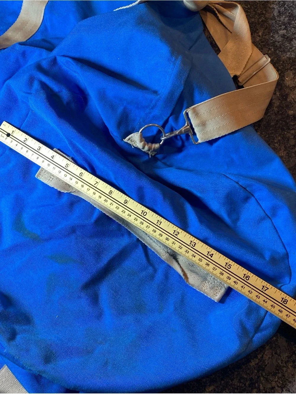 Eastpak Large Canvas Duffle Bag - USA Made Vintage 1980s Blue